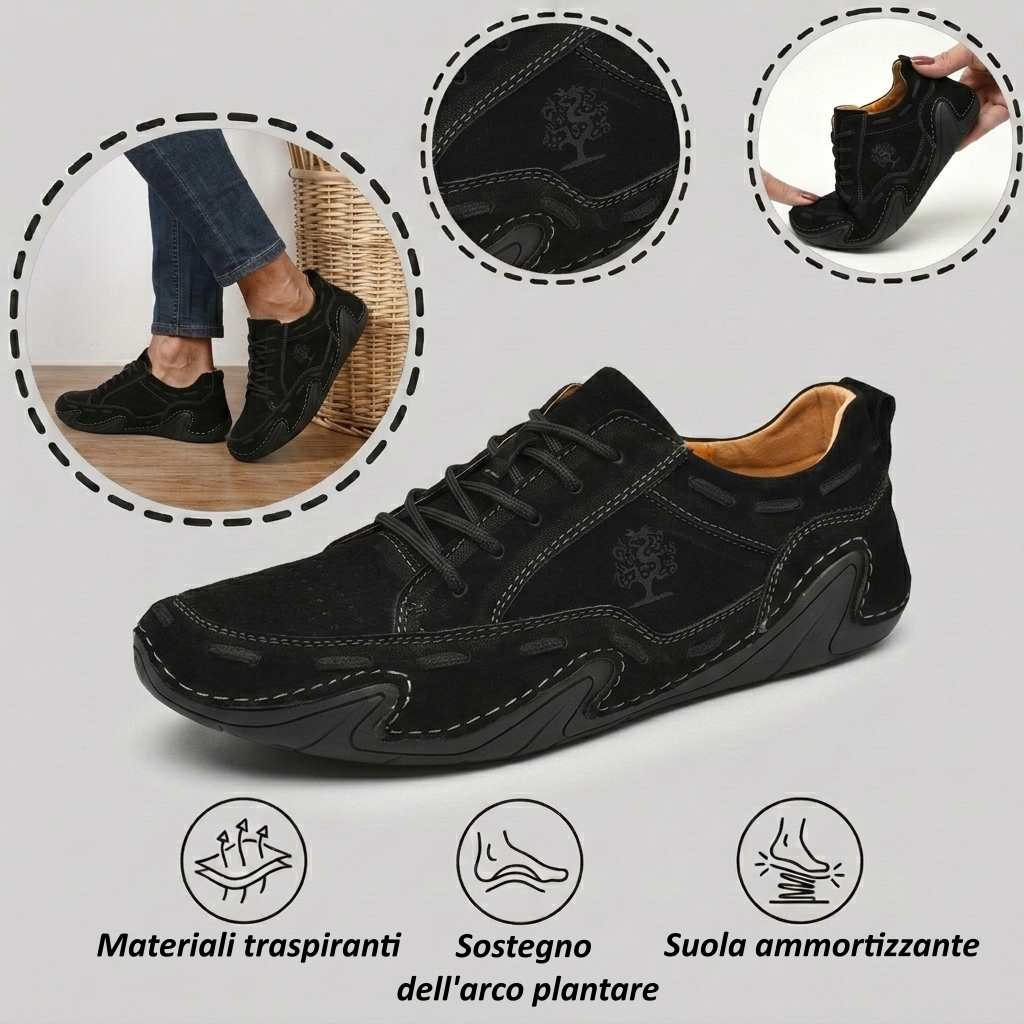 【⏰Ultimo giorno, 70% di sconto! Non perdete l'occasione!】Scarpe ortopediche ergonomiche con assorbimento degli urti, ✅️scarpe ortopediche salutari progettate specificamente per gli uomini europei.