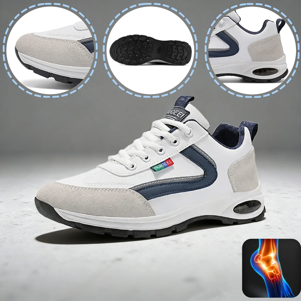 š„Scarpe ortopediche da uomo realizzate in pellšdi vitello australiana, fatte a mano, cuciteā
a mano, camminate confortevoli, antidolorificiā
, impermeabiliā
e antiscivolo