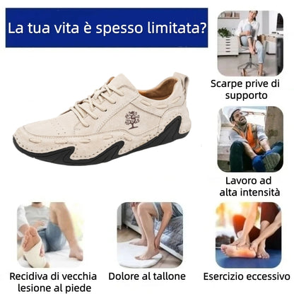 【⏰Ultimo giorno, 70% di sconto! Non perdete l'occasione!】Scarpe ortopediche ergonomiche con assorbimento degli urti, ✅️scarpe ortopediche salutari progettate specificamente per gli uomini europei.