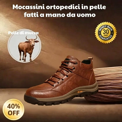 ⏰ Ultimo giorno! Sconto del 70%! 👞 Scarpe in vera pelle italiana 🐂 Cucite a mano, morbide e comode ✅ Supporto per l'arco plantare; riduce la pressione sui piedi e garantisce comfort per tutto il giorno.