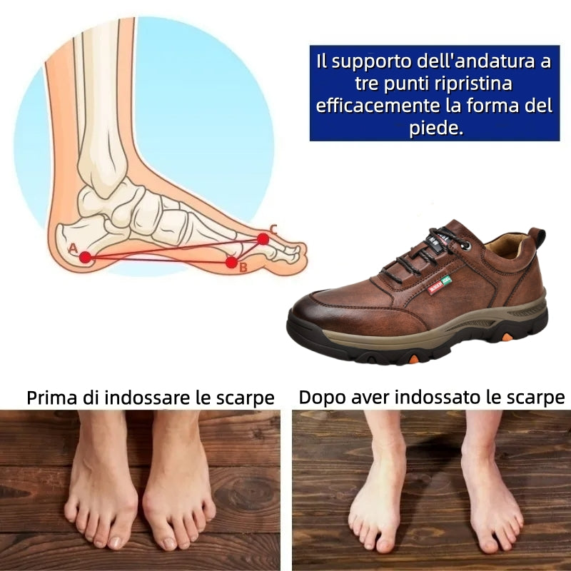 【⏰Ultimo giorno, 70% di sconto! Non perdete l'occasione!】Scarpe ortopediche ergonomiche con assorbimento degli urti, ✅️scarpe ortopediche salutari progettate specificamente per gli uomini europei.