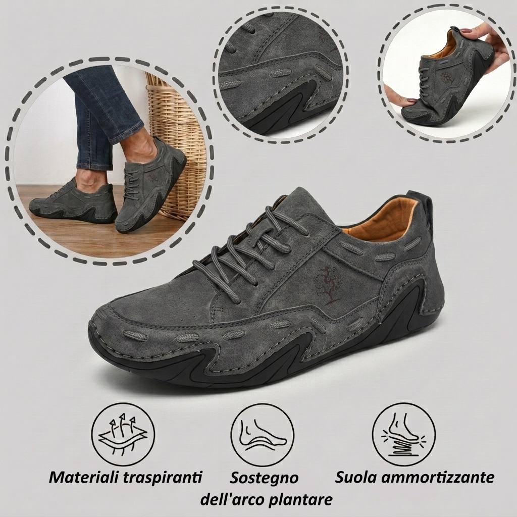 【⏰Ultimo giorno, 70% di sconto! Non perdete l'occasione!】Scarpe ortopediche ergonomiche con assorbimento degli urti, ✅️scarpe ortopediche salutari progettate specificamente per gli uomini europei.
