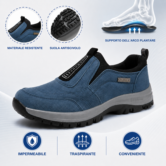 【⏰Ultimo giorno, 70% di sconto! Non perdete l'occasione!】Scarpe ortopediche ergonomiche con assorbimento degli urti, ✅️scarpe ortopediche salutari progettate specificamente per gli uomini europei.