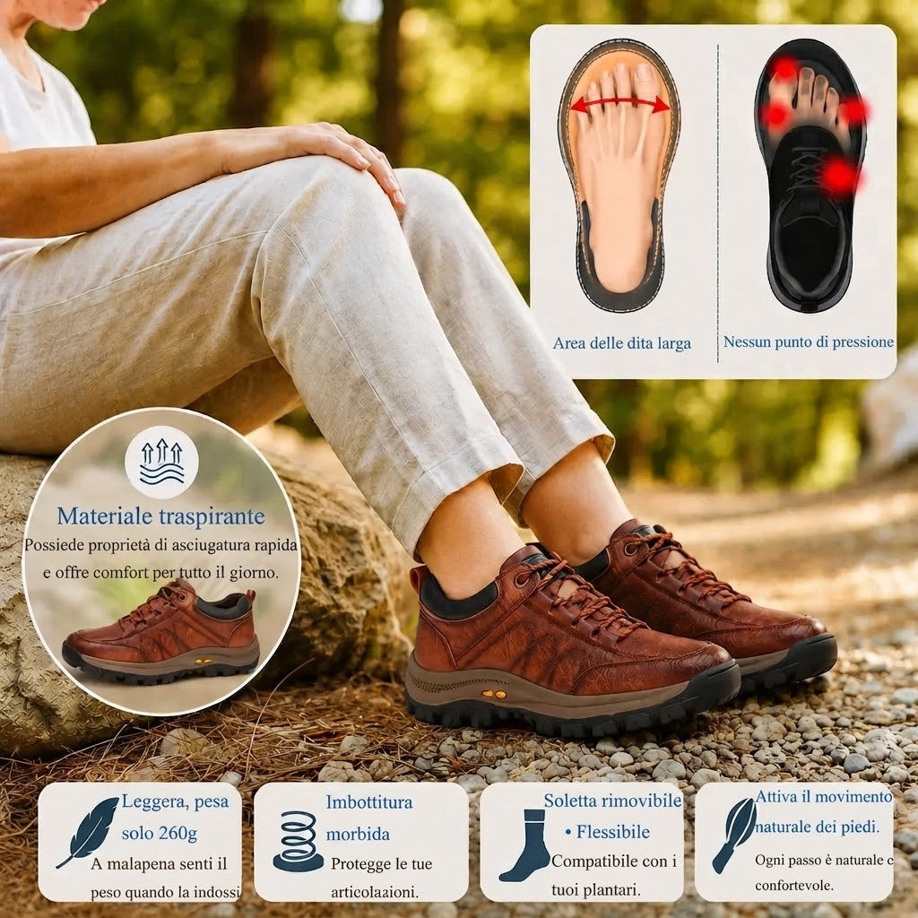 🎁Ultimo giorno per approfittare dello sconto del 70%, non perdertelo! ⏰Realizzate in pelle di vitello australiana🐂Supporto per il piede - allevia il dolore ai piedi✅Impermeabili e antiscivolo, comode da indossare✅Eleganti e versatili.