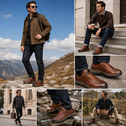 🎁Ultimo giorno per approfittare dello sconto del 70%, non perdertelo! ⏰Realizzate in pelle di vitello australiana🐂Supporto per il piede - allevia il dolore ai piedi✅Impermeabili e antiscivolo, comode da indossare✅Eleganti e versatili.